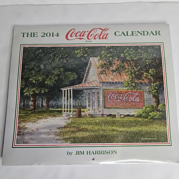 2014 Coca-Cola calendar featuring jim Harrison's paintings calendars