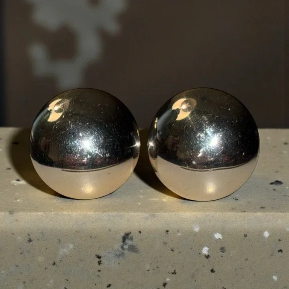 Vintage‎ Silver Tone Dante Cufflinks Dome Round Classic Formal Suit Bullet Back
