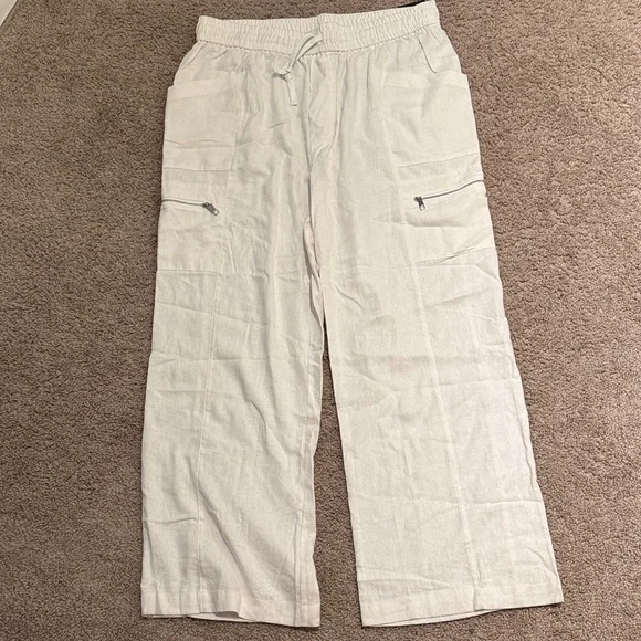 DKNY Men's Off-White Cargo Pants