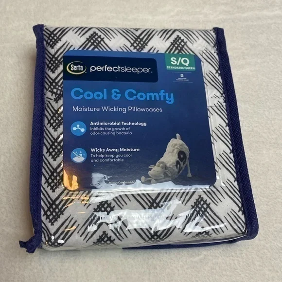Serta perfect sleeper Cool & Comfy S/Q standard /queen 2pc 20”x30”