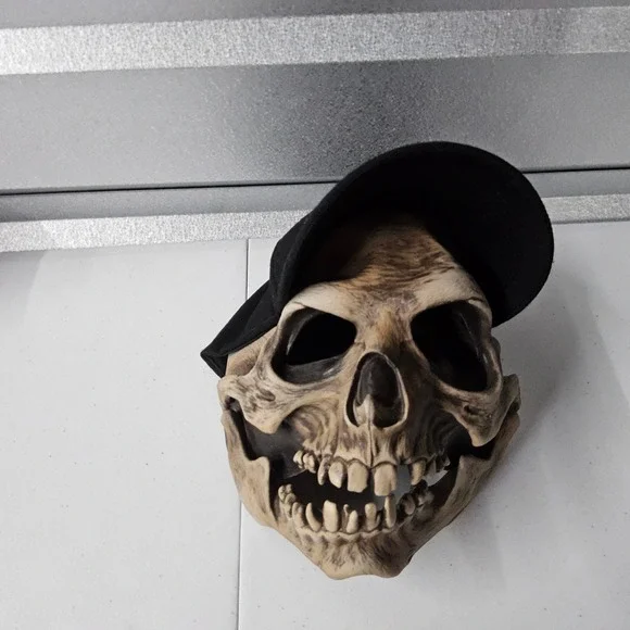Spirit Halloween Mask‎ Skull with Hat Costume Cosplay Scary
