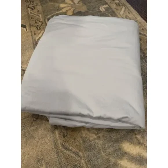 Boll & Branch King Flat Sheet Signature Fabric 100% Organic Cotton Light Gray