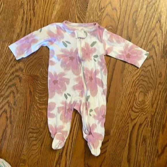 Carters pink floral onesie size 0-3M