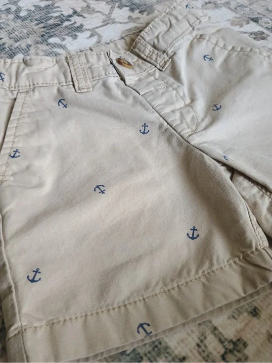 4/$15 Carter's Anchor Print Khaki Shorts, 2T