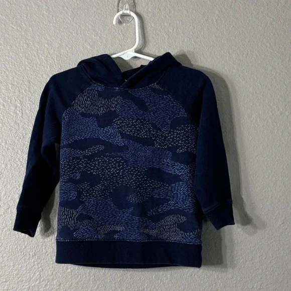 Carter's Toddler Boy's Size 3T Blue Camo Print Long Sleeve Pullover Hoodie