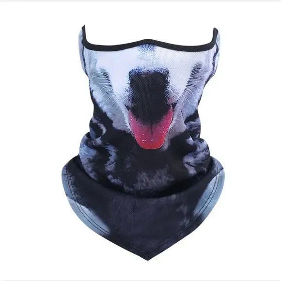 Half Face Mask Motorcycle Cycling Halloween UV Protection Balaclava Neck Scarf