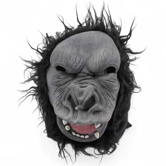 Spook VTG Gorilla Mask Costume Halloween Adult Rubber Fur Ape Scary Prank Horror