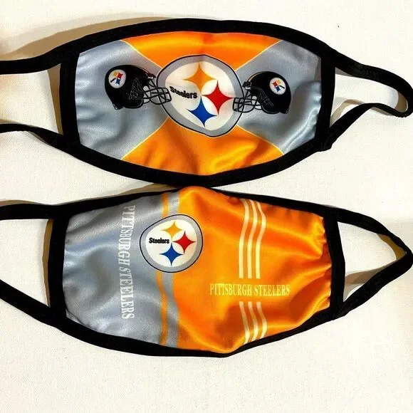 NFL Pittsburgh Steelers set of 2 face masks NWT