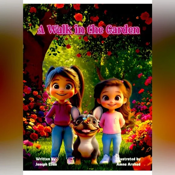 A walk in the garden 24 pages NEW featuring moose the Frenchie