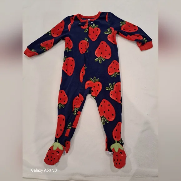 Carter's Red and Blue Footies One Piece Sleepwear