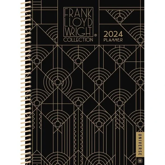 Lot of 2 Brand New Frank Lloyd Wright 12-Month 2024 SpiralBound Planner Calendar