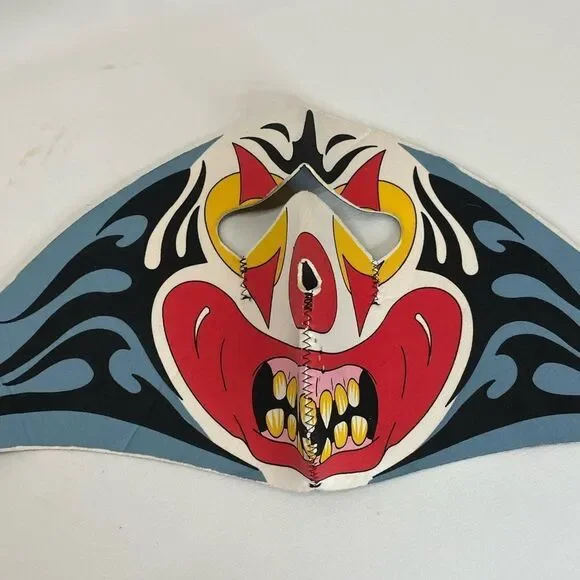 Hot Leather Clown Face Mask Motorcycle Rider Cold Weather Face Cover