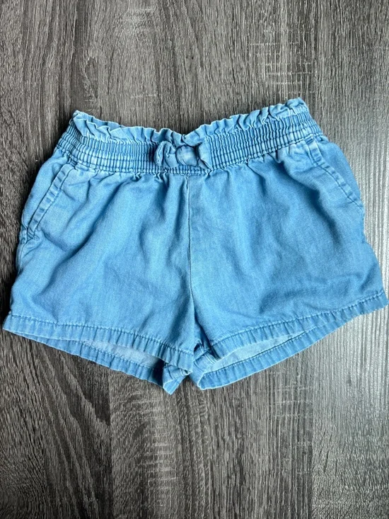 Carter’s Chambray Blue Ruffle Shorts | 24M