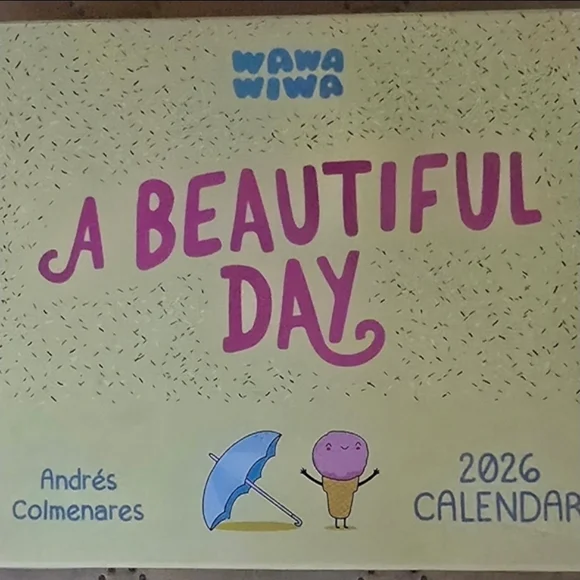 2026 A Beautiful Day Calendar Wawawiwa Cute Positive Daily Affirmations Gift