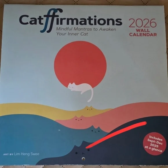 2026 Catffirmations Calendar Cute Cats Positive Affirmations Mindfulness Gift