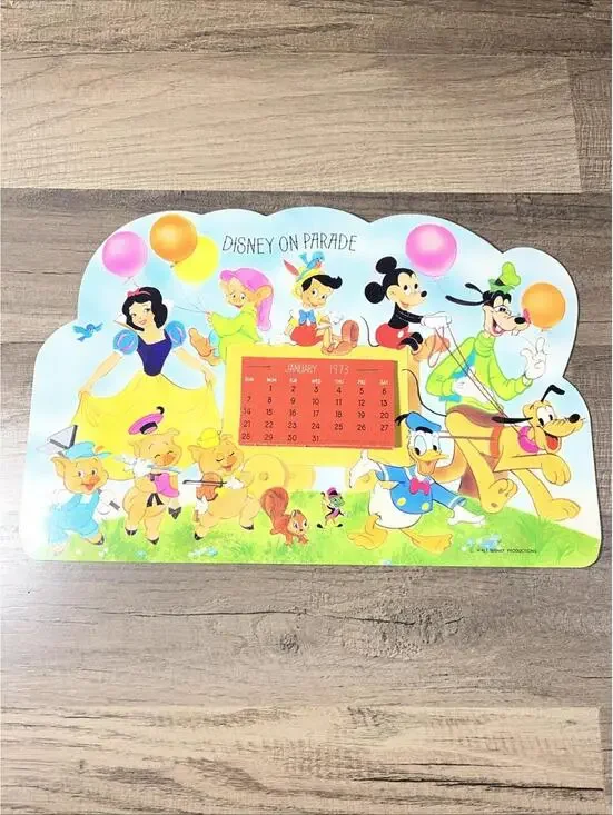 Vtg. Disney On Parade 1973 Calendar By Hallmark, NOS. Excellent Condition. 12”.
