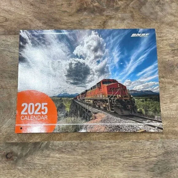 Collectible NEW 2025 Burlington Northern Santa Fe Railway Train Calendar BNSF