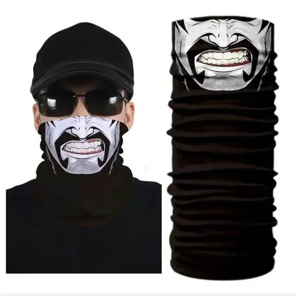 Bandana Neck Gaiter Skull Face Mask Bandanas Tube Breathable Rave Face Scarf US