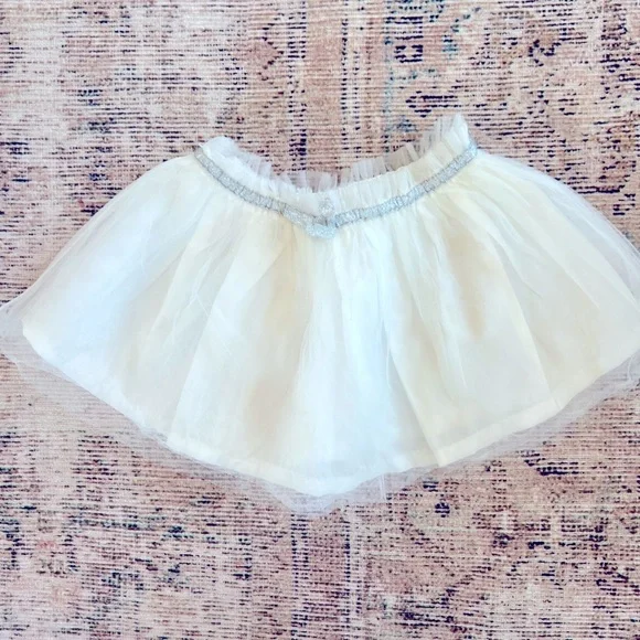 Carters White Tulle Skirt 12 Months