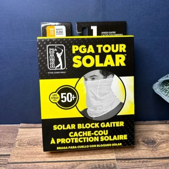 NWT PGA Tour Golf UPF50 Solar Block Gaiter Size S/M (White) *UNOPENED*