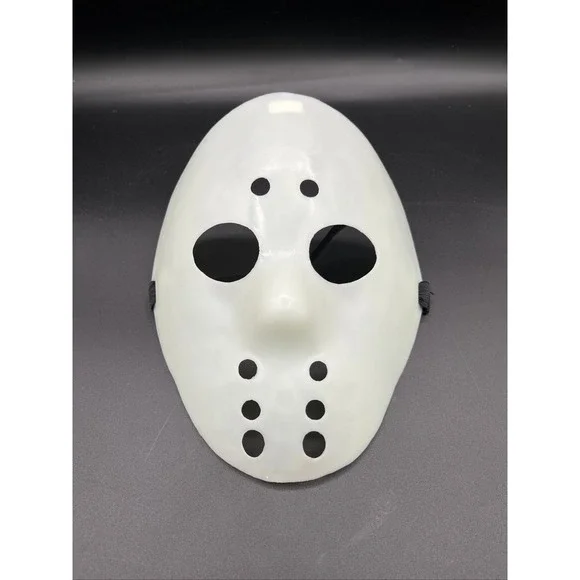 Vtg Friday the 13th Horror Mask Costume Glow-In-The-Dark Halloween Party Cosplay