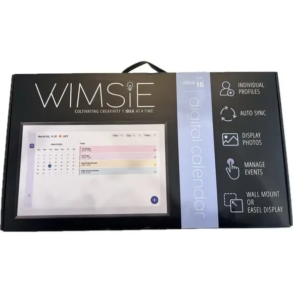 15” Digital Calendar, Chore chart, Wall/Easel Mount Display, Display Photos