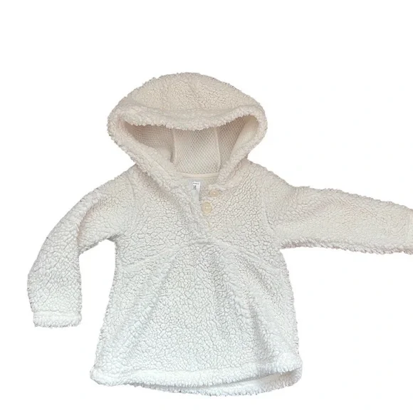 Carter’s Just One You Toddler White Fleece Teddy Pullover Hoodie 18m