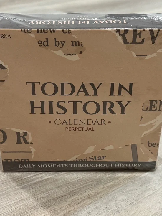 Today in History Perpetual Desk Calendar Eterna Goods New Vintage Style