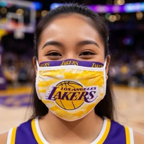 NBA LA Lakers Face Masks one pack of 2 masks