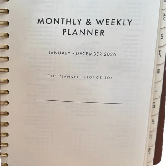 Lady Jayne 2026 Monthly & Weekly Planner January- Dec 2026- Blue/ Pink 10x8”