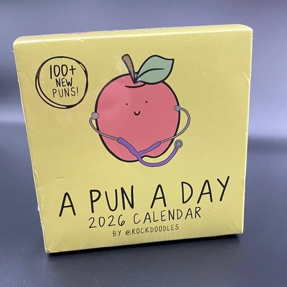 Rockdoodles 2026 Punny Day-to-Day Calendar Funny Desktop Office Tear Off Pages