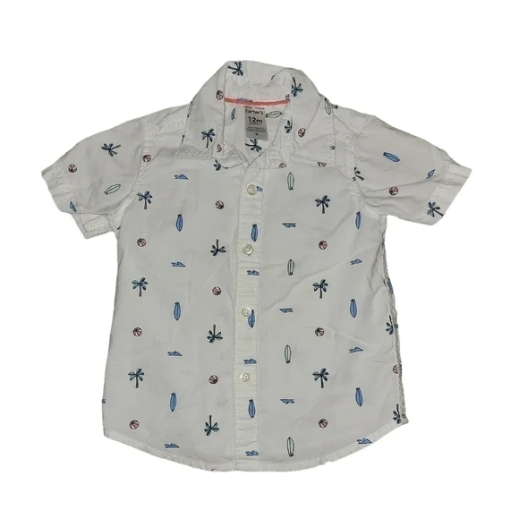 Carter’s size 12 months short sleeve button down shirt