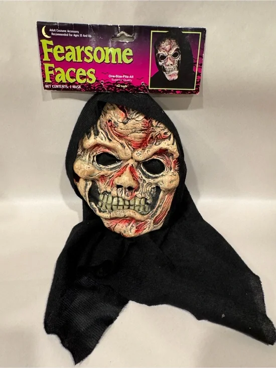 Fun World Easter Unlimited Fearsome Zombie Hooded Halloween Mask New Classic