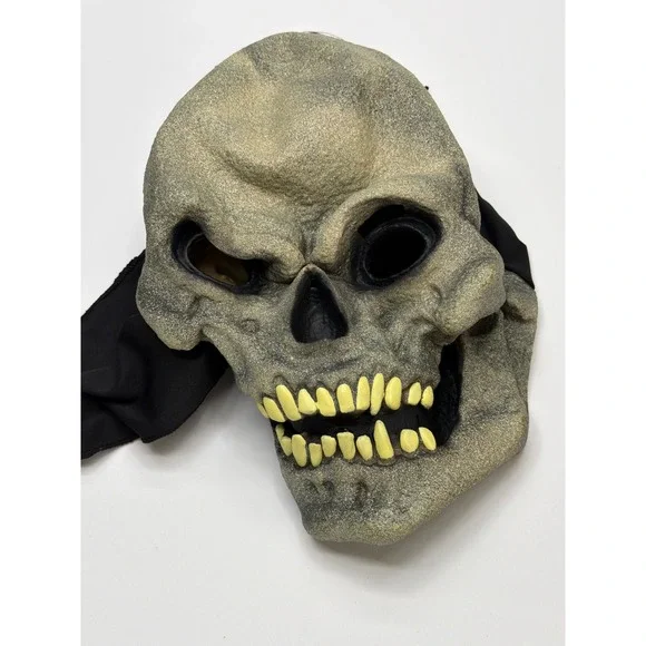 Vintage 1995 The Paper Magic Group Skeleton Full Head Scary Halloween Mask‎