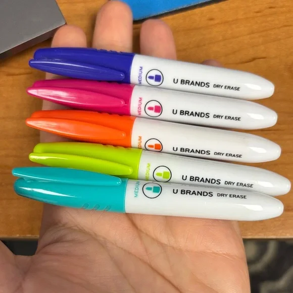 U Brands Dry Erase mini Marker Set - Bright Multi Colors