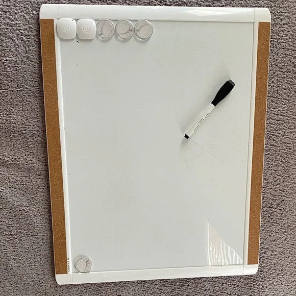 Magnetic Whiteboard with Cork Edges