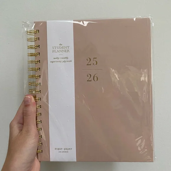 NWT: Sugar Paper 2025-2026 Signature Spiral Student Weekly Monthly Planner