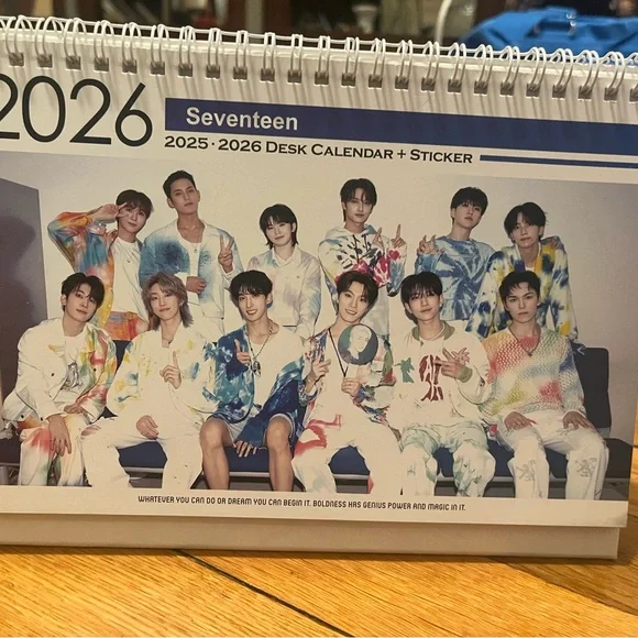 Seventeen 2026 Desk Calendar without the stickers