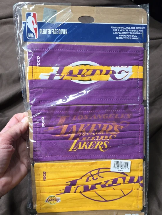 NBA Los Angeles Lakers Face Covers - Purple & Gold (3-Pack)