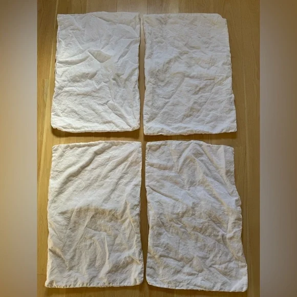 Dazed But Amazed White Linen King Sheet Set