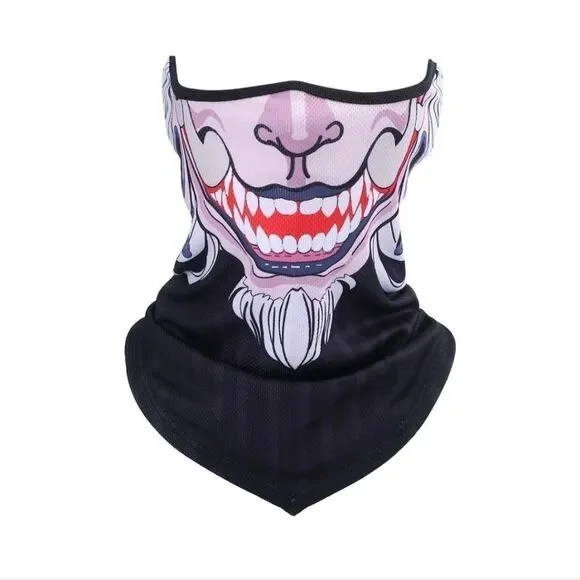 Half Face Mask Motorcycle Cycling Halloween UV Protection Balaclava Neck Scarf