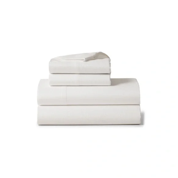 Ralph Lauren Bedding Organic Cotton Lovan Jacquard King Flat Sheet Parchment NWT