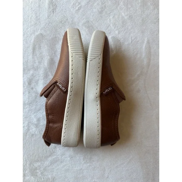 Carter's Brown Slip-On Casual Shoes US Size 1 Faux Leather Unisex Kids Low Top