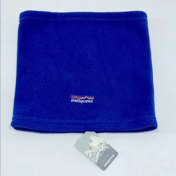NWT🔥Patagonia Synchilla Fleece NECK GAITER Unisex L Royal Blue Embroidered Logo