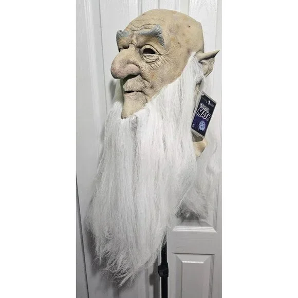 Mario Chiodo 2004 Wizard Mask Warlock Long White Beard Bald Troll Elf Overhead