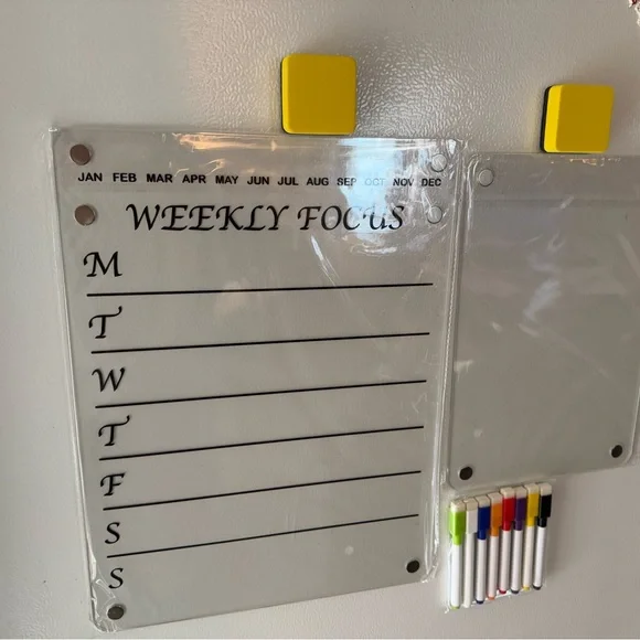 Magnetic Weekly Planner with Markers