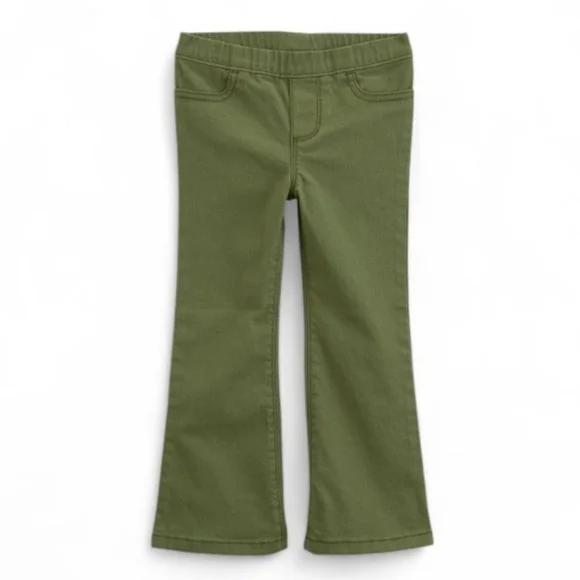 Carter's Toddler Olive Green Flare Pull-On Twill Pants Size 5T