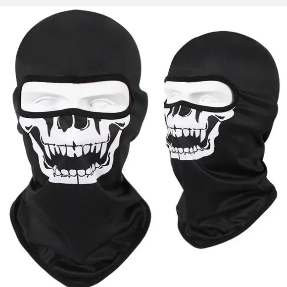 Tactical Skull Ghost Printed Full Face Mask Balaclava Halloween Ski Motorcycle