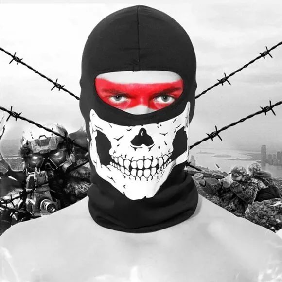 Ghost Skull Bike Motorcycle Helmet Hood Ski Sport Neck Balaclava Face Mask Hat