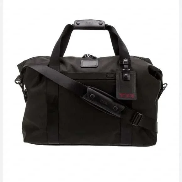 Tumi Small Soft Travel Satchel Black Ballistic Nylon Duffle Bag‎ Corp Collection